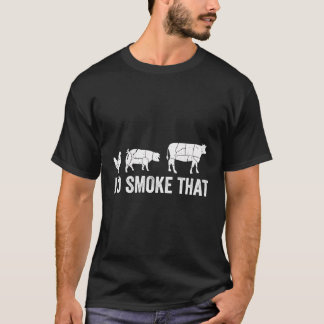 Ich würde den Spaß Grillen rauchen Koch T-Shirt