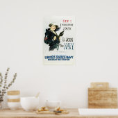 ICH WÜRDE DER NAVY Howard Chandler USA Rekrutierun Poster (Küche)