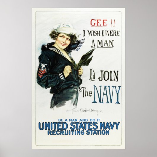 ICH WÜRDE DER NAVY Howard Chandler USA Rekrutierun Poster (Vorne)