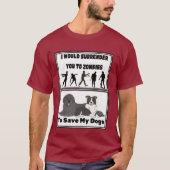 "Ich würde dich den Zombies-Lustigen Sprüchen über T-Shirt (Vorderseite)