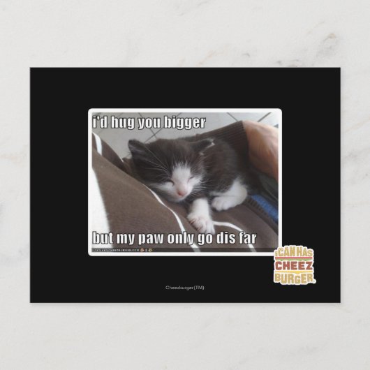 Ich würde dich größer umarmen postkarte (Vorderseite)