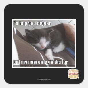 Ich würde dich größer umarmen quadratischer aufkleber