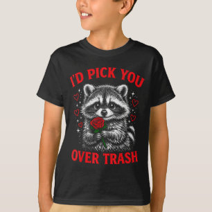 Ich würde dich über lustigen Valentinstag Waschbär T-Shirt