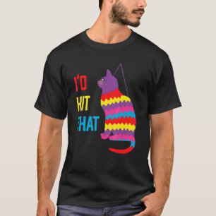 Ich würde die Katze Pinata Cinco de Mayo treffen T-Shirt