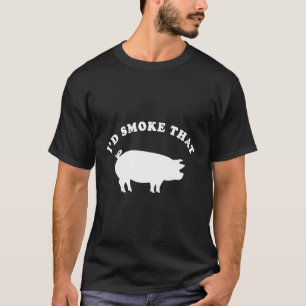 Ich würde die lustige Schweinchen rauchen Hinterho T-Shirt