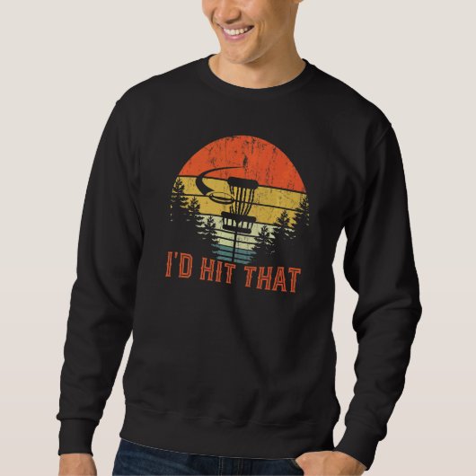 Ich würde diese Disk Golf Retro Frisbee Disk Sport Sweatshirt (Vorderseite)