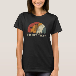 Ich würde diese lustige Disk Golf Vintag Frisbee D T-Shirt