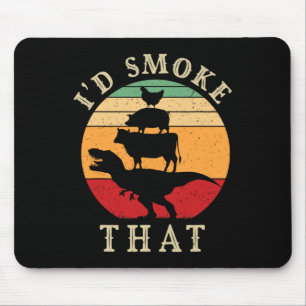 Ich würde diese lustige Grillen rauchen, Vintag Fl Mousepad