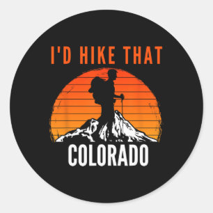 Ich würde diesen Colorado-Sonnenuntergangs-Bergwan Runder Aufkleber