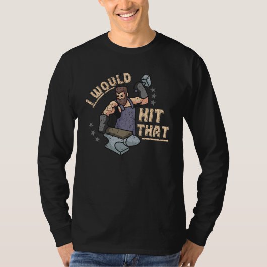 Ich würde diesen Hammer schlagen Anvil Bladesmith T-Shirt (Vorderseite)