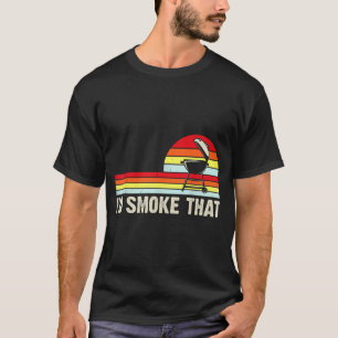 Ich würde diesen lustigen BBQ-Grill rauchen Retro- T-Shirt