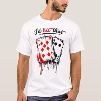 Ich würde diesen lustigen Blackjack-Humor-Casino-S T-Shirt