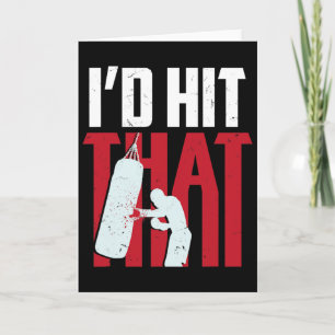 Ich würde diesen lustigen Box-Kickbox-Geschenk tre Karte