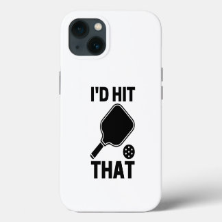 Ich würde diesen lustigen Pickleball-Spieler Liebh iPhone 13 Hülle