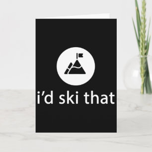 Ich würde diesen lustigen Skifahrer Skifahren T-Sh Karte