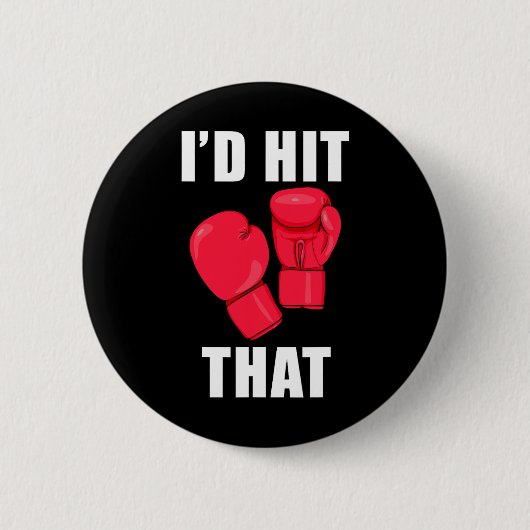Ich würde diesen lustigen Spruch Kickboxen Männer Button (Vorderseite)