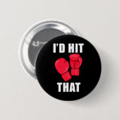 Ich würde diesen lustigen Spruch Kickboxen Männer Button (Vorne & Hinten)