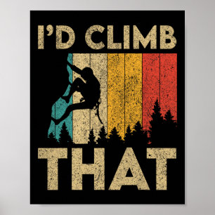 Ich würde diesen lustigen Vintage-Boulderstein erk Poster