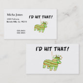 Ich würde diesen Pinata schlagen Visitenkarte (Vorne/Hinten)