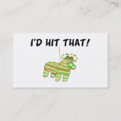 Ich würde diesen Pinata schlagen Visitenkarte (Rückseite)