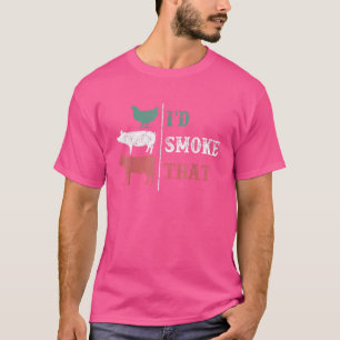 Ich würde diesen Raucher-Vater rauchen Barbecue T-Shirt