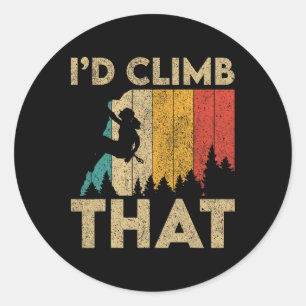 Ich würde diesen Vintage Rock Climbing Bouldering Runder Aufkleber