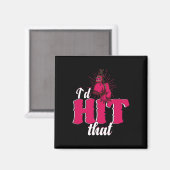 Ich würde dieses lustige Box-Geschenk für Kickbox- Magnet (Vorderseite/Rückseite)