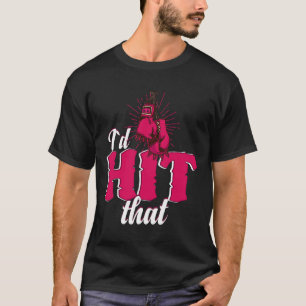 Ich würde dieses lustige Box-Geschenk für Kickbox- T-Shirt