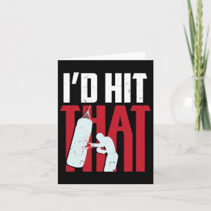 Ich würde dieses lustige Boxen-Kickboxing-Geschenk Karte