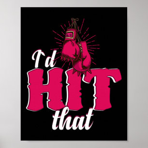 Ich würde dieses lustige Boxgeschenk für Kickbox-F Poster
