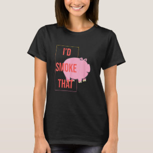Ich würde dieses Schweinefleisch Barbecue Grillen T-Shirt