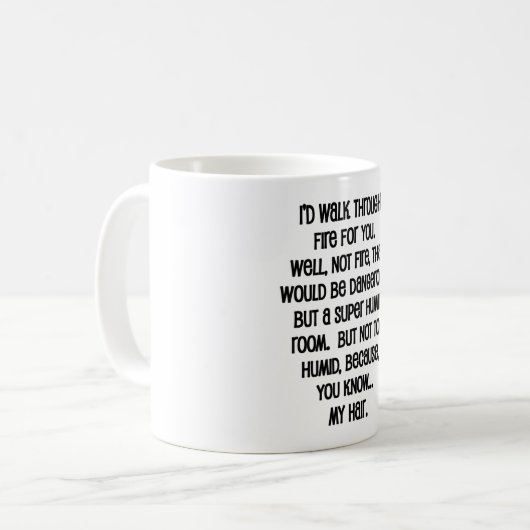 Ich würde dir das Feuer reichen Kaffeetasse (Vorderseite Links)