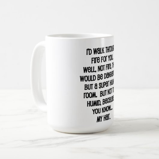 Ich würde dir das Feuer reichen Kaffeetasse (Vorderseite Links)