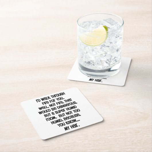 Ich würde dir das Feuer reichen Rechteckiger Pappuntersetzer (Vor Ort)