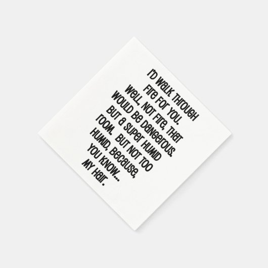 Ich würde dir das Feuer reichen Serviette (Ecke)