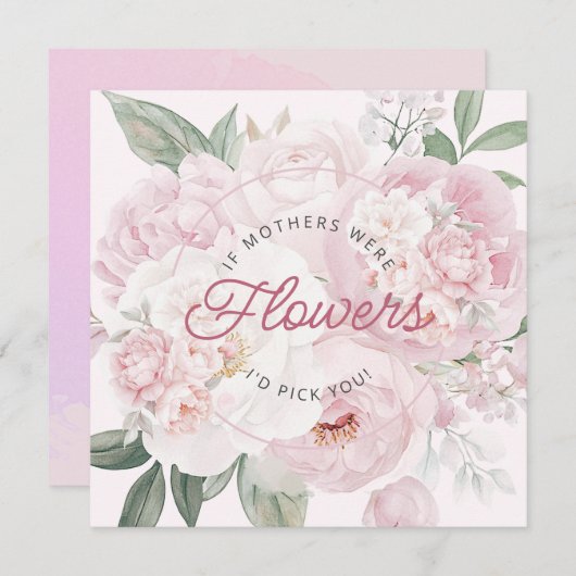 Ich würde dir die Peony-Blume am Muttertag aussuch Karte (Vorne/Hinten)