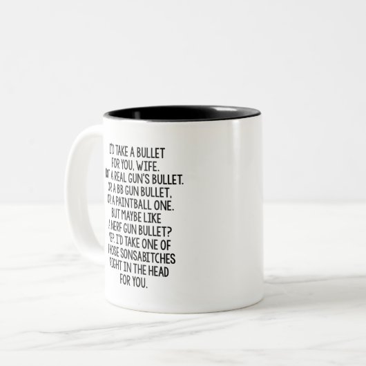 Ich würde dir eine Kugel nehmen Zweifarbige Tasse (Vorderseite Links)