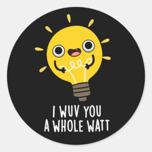 Ich würde dir einen ganzen Watt Strom geben, dunkl Runder Aufkleber
