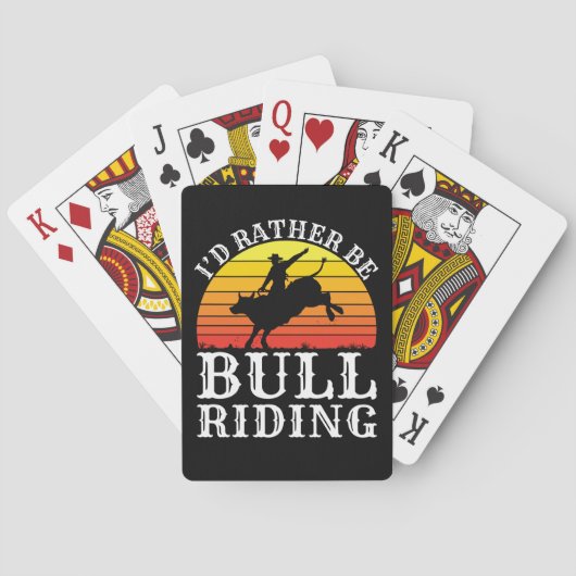 Ich würde eher als Bull-Reiter auf Rodeo fahren Spielkarten (Rückseite)