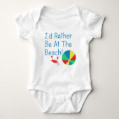 Ich würde eher am Strand sein Baby Strampler (Vorderseite)