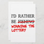 Ich würde eher angeln... Der Lotteriegewinn Briefpapier (Vorne/Hinten)