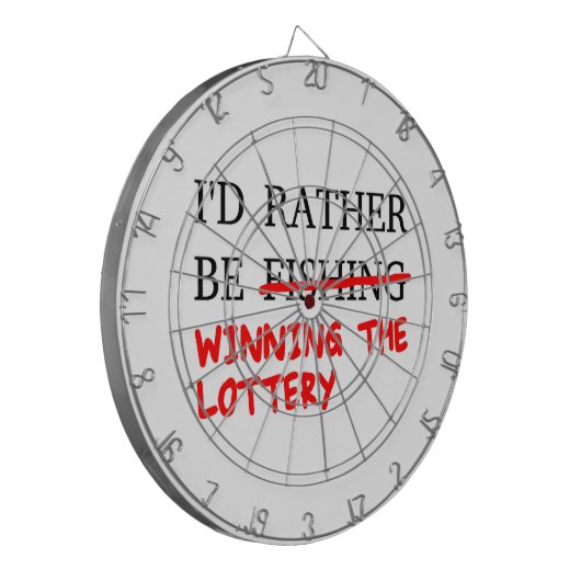 Ich würde eher angeln... Der Lotteriegewinn Dartscheibe (Vorderseite Links)
