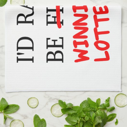 Ich würde eher angeln... Der Lotteriegewinn Küchentuch (Gefaltet)