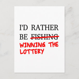 Ich würde eher angeln... Der Lotteriegewinn Postkarte