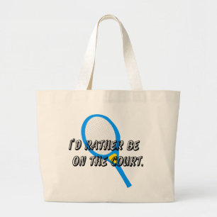 Ich würde eher auf der (Tennis-) Gerichts-Tasche Jumbo Stoffbeutel