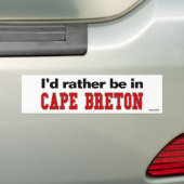 Ich würde eher auf Kap-Bretonen sein Autoaufkleber (Auf Auto)