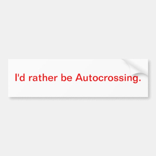 Ich würde eher Autocrossing. sein Autoaufkleber (Vorne)