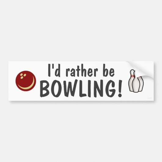 Ich würde eher Bowling sein! Autoaufkleber (Vorne)