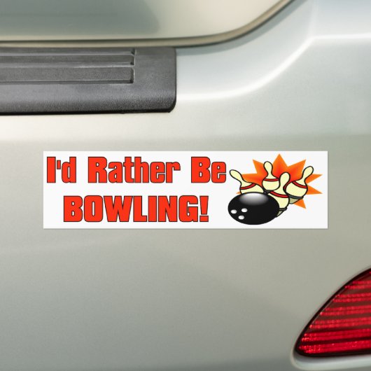 Ich würde eher Bowling sein Autoaufkleber (Auf Auto)