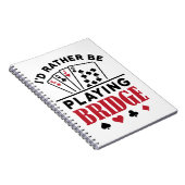 Ich würde eher Bridge Cool Bridge Card Game spiele Notizblock (Rechte Seite)
